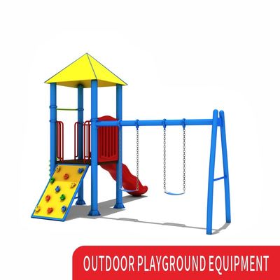 Op maat gemaakte kinderen Indoor Outdoor Playground Glijtoerusting met glijbaan en schommel